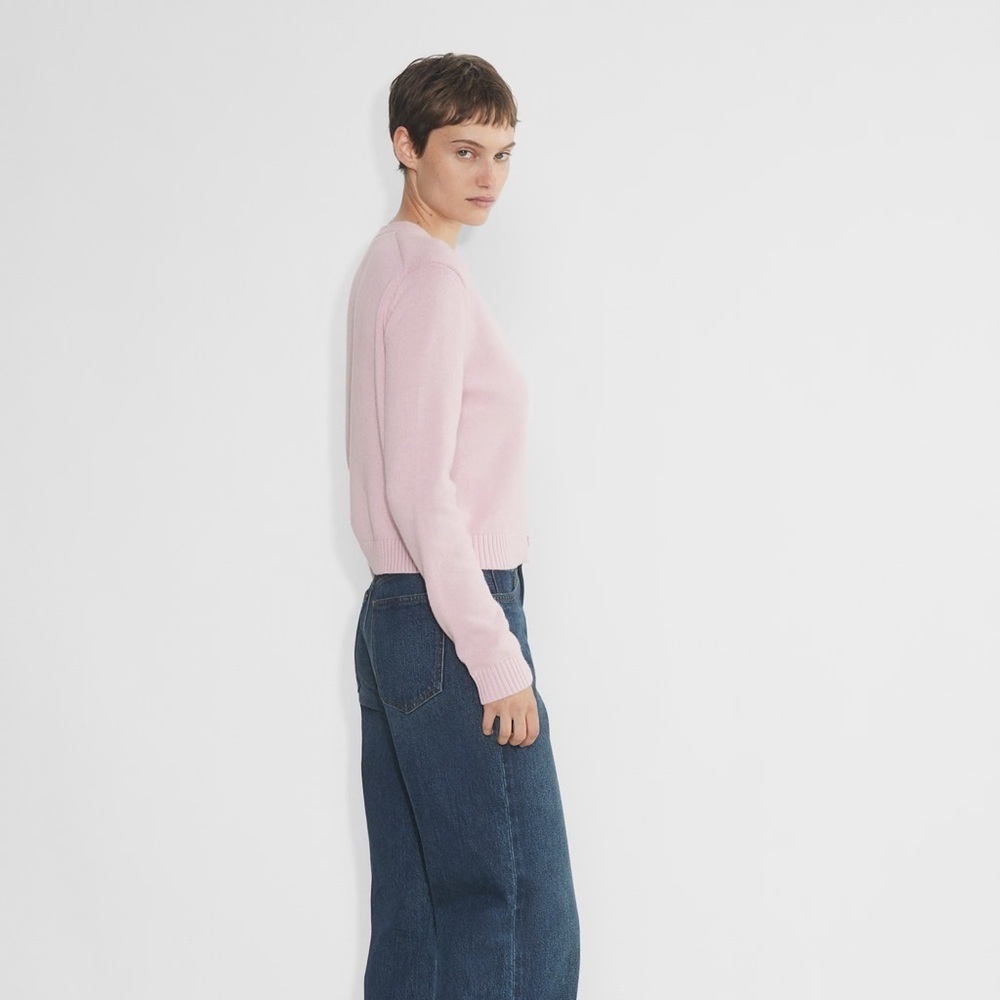 Aritzia Sunday Best pink cotton cashmere Shellie cardigan sweater - XS NWOT - Picture 4 of 10